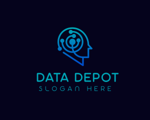 Brain Tech Data Scientist logo design