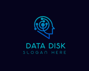 Brain Tech Data Scientist logo design