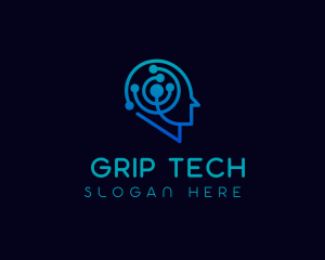 Brain Tech Data Scientist logo design