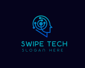 Brain Tech Data Scientist logo design