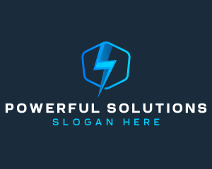 Thunder Shield Electricity logo design