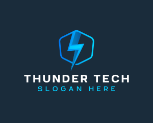 Thunder Shield Electricity logo design