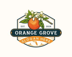 Florida Orange Blossom Fruit logo design