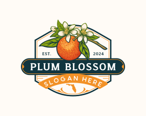 Florida Orange Blossom Fruit logo design