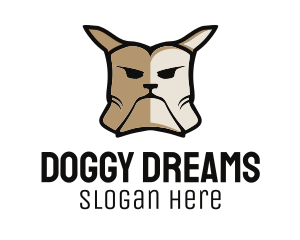 Tough Bulldog Dog logo design