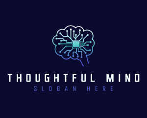 Tech Mind Circuit logo design