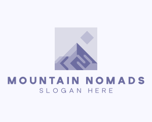 Trekking Mountain Peak logo design