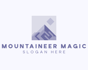 Trekking Mountain Peak logo design