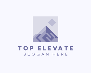 Trekking Mountain Peak logo design