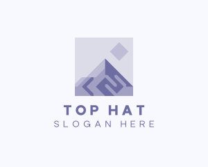 Trekking Mountain Peak logo design