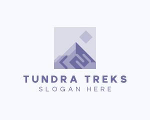 Trekking Mountain Peak logo design