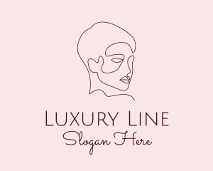 Beauty Woman Monoline  logo design