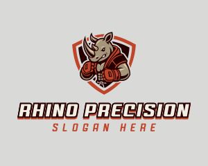 Rhino Boxing Fighter logo design