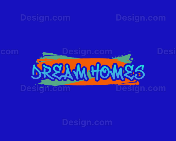 Paint Graffiti Wordmark Logo