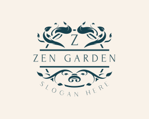 Wavy Leaves Garden logo design