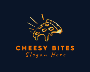 Cheesy Pepperoni Pizza logo design