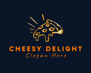 Cheesy Pepperoni Pizza logo design