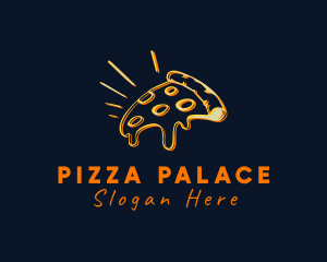 Cheesy Pepperoni Pizza logo design