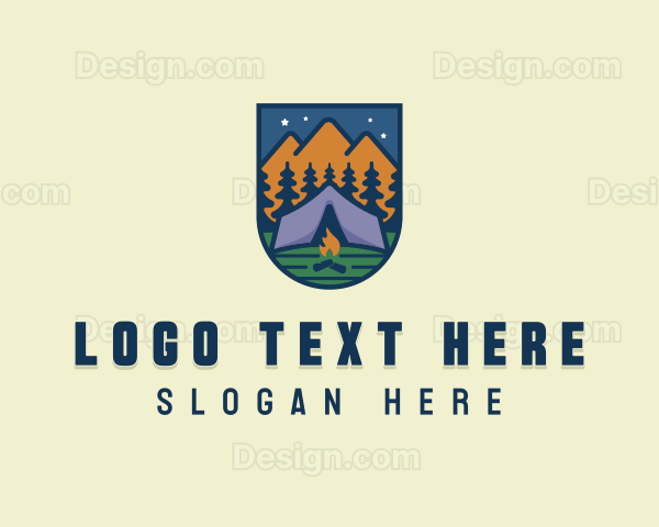 Outdoor Forest Camping Logo