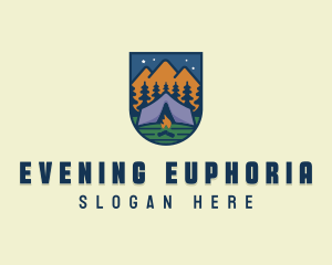 Outdoor Forest Camping logo design