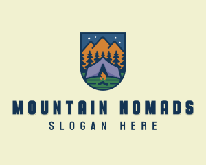 Outdoor Forest Camping logo design