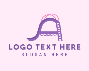 Shoot - Purple Playground Letter A logo design