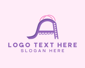 Playground Slide Letter A logo