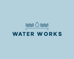 Drop Water Waves logo design