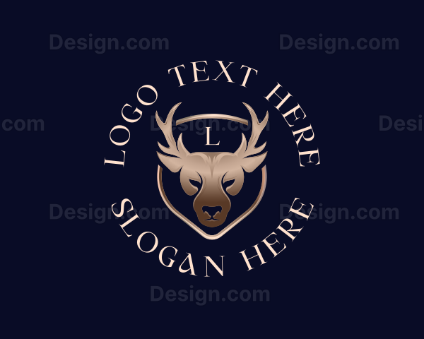 Premium Deer Shield Logo