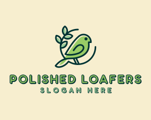 Cute Green Bird logo design