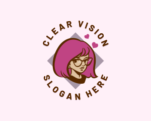 Cute Glasses Girl logo