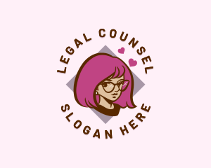 Cute Glasses Girl logo