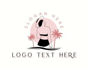 Woman Bikini Beach logo