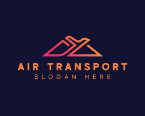 Airplane Travel Mountain logo design