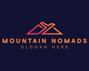 Airplane Travel Mountain logo design