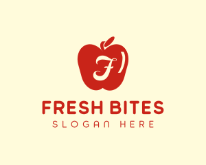 Red Supermarket Apple logo design