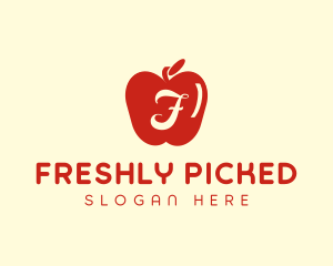 Red Supermarket Apple logo design