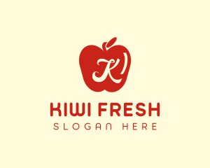 Red Supermarket Apple logo design