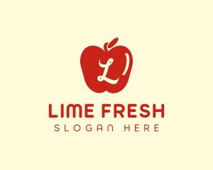 Red Supermarket Apple logo design