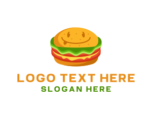 Happy Burger Snack  Logo