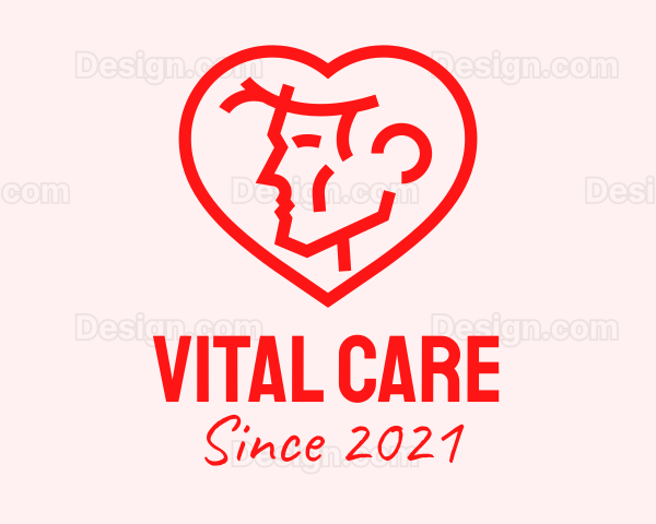 Male Dating Heart Logo