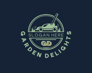 Garden Grass Mower logo design