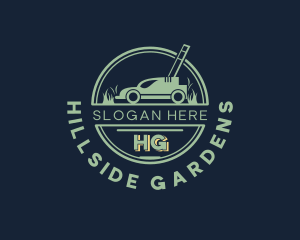 Garden Grass Mower logo design