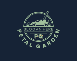 Garden Grass Mower logo design