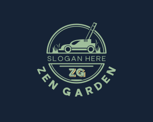 Garden Grass Mower logo design