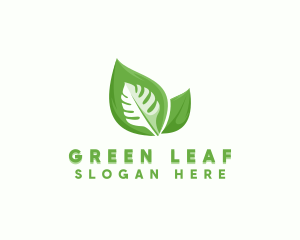 Organic Vegan Leaf  logo