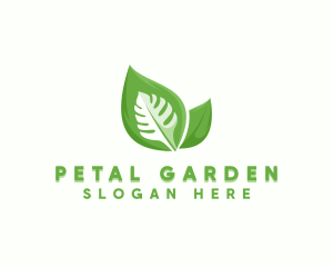 Organic Vegan Leaf  logo design