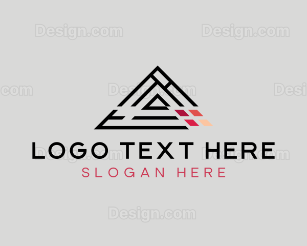 Geometric Triangle Letter A Logo