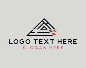 Geometric Triangle Letter A logo