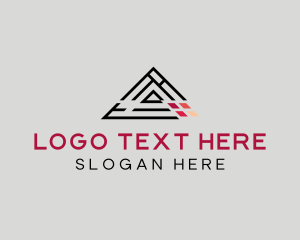 Geometric Triangle Letter A logo